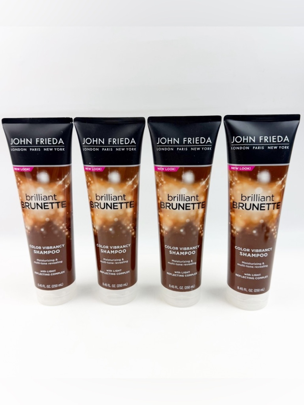 FOUR John Frieda Brilliant Brunette Shampoo Multi-Tone Brown Moisturizing 8.45oz